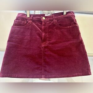 FRAME MINI SKIRT CORDUROY BORDEAUX